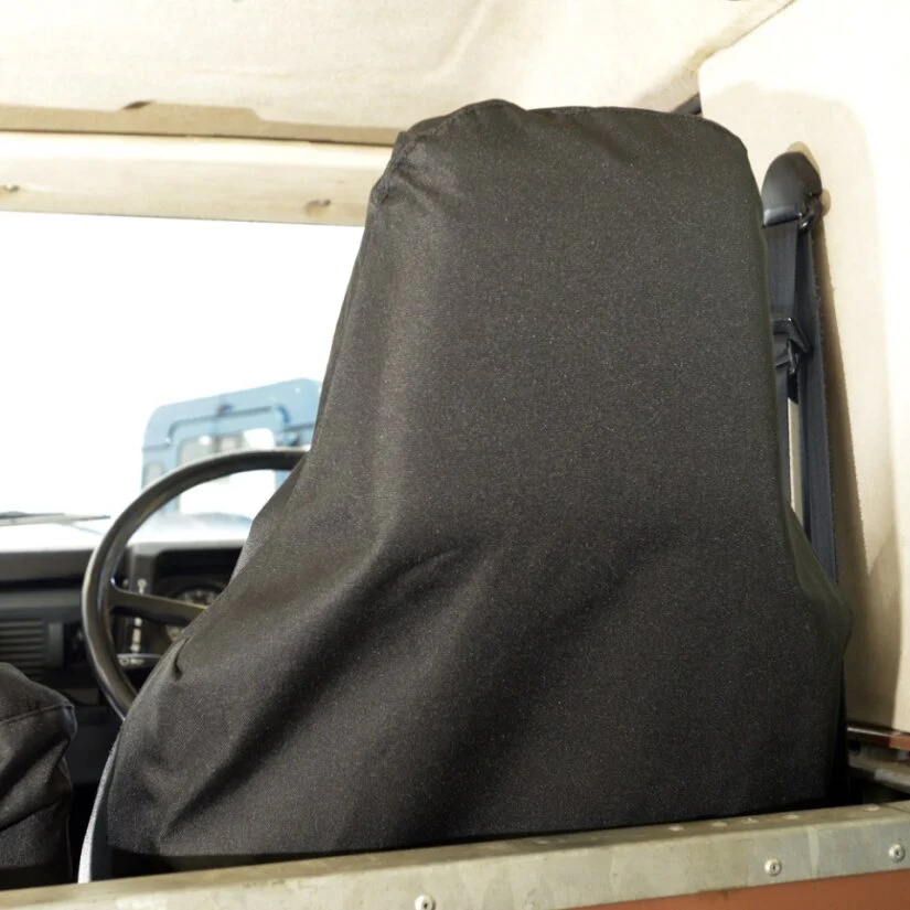Land Rover Defender 90 & 110 1983-2007 Tailored  Seat Covers - Two Front Seats With Middle Small Seat - Image 3