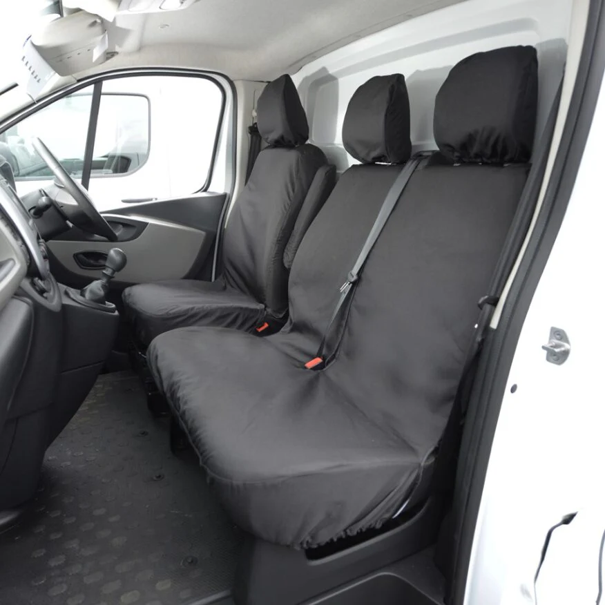 Nissan Primastar Van 2021+ Tailored  Seat Covers - Three Front Seats  Three Front Seats No Under Seat Storage - Image 3
