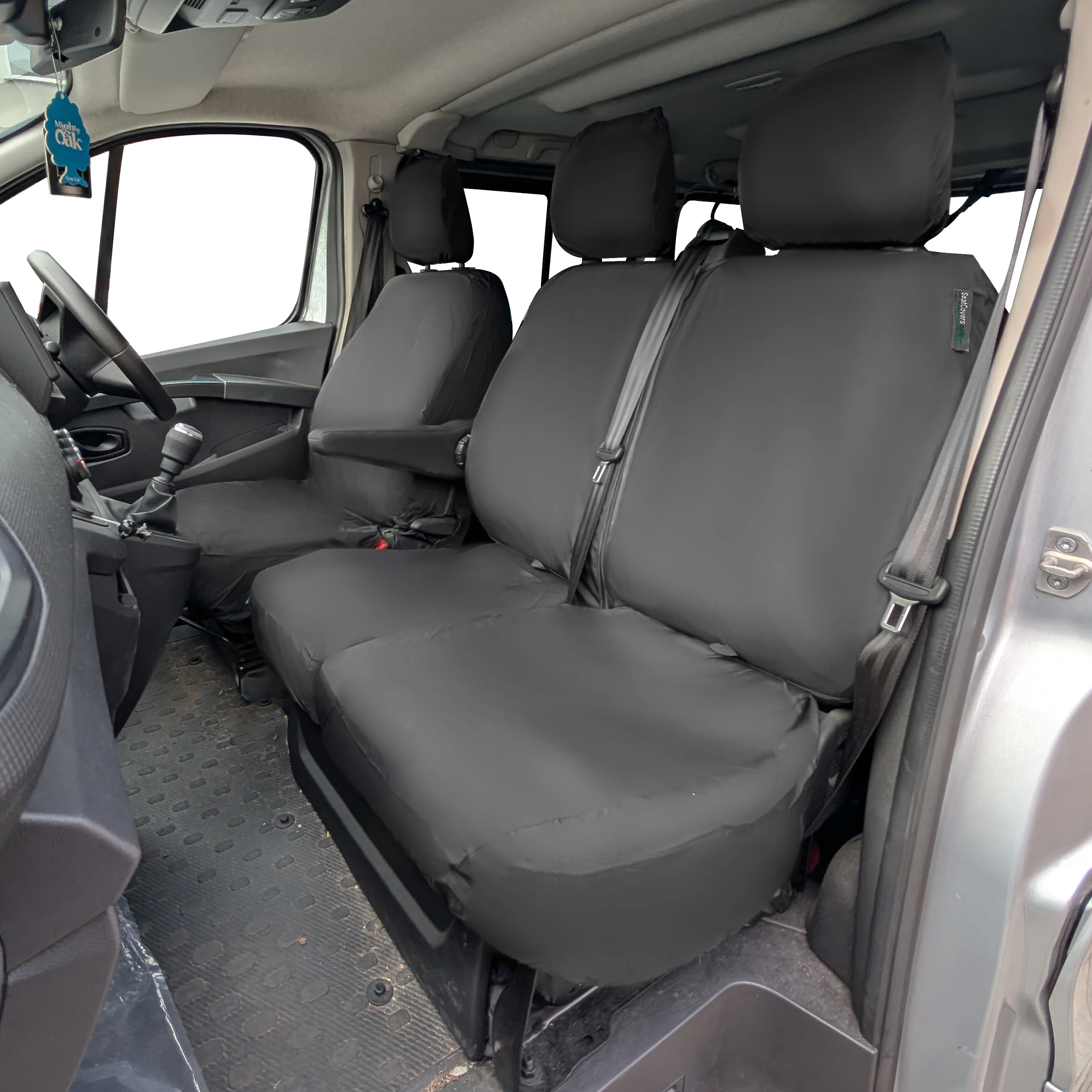 Renault Trafic Van 2014+ Tailored Seat Covers - Three Front Seats With Under Seat Storage - Image 3