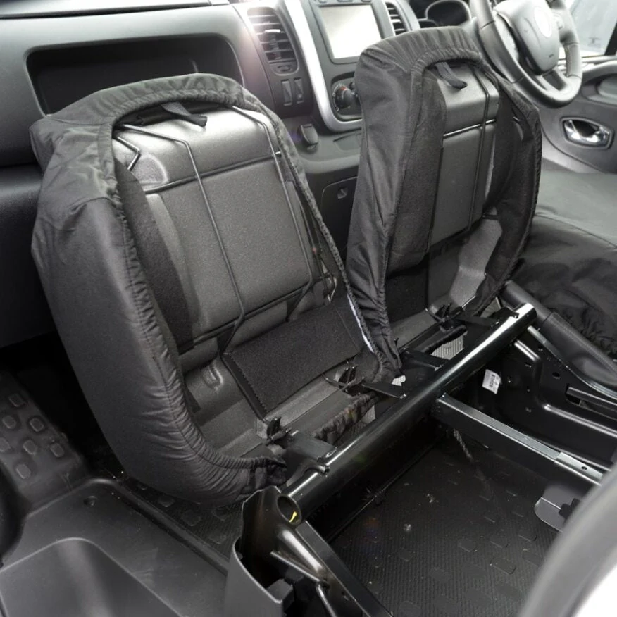 Vauxhall Vivaro Van 2014-2019 Tailored Seat Covers - Three Front Seats With Under Seat Storage - Image 5
