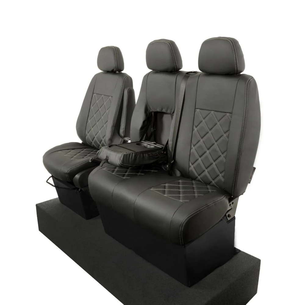 Volkswagen Crafter Van 2006-2017 Leatherette Seat Covers - Front - Image 4