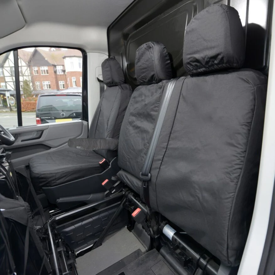 Volkswagen Crafter Van 2017+ Tailored Seat Covers - Three Front Seats With Folding Middle Seat - Image 3