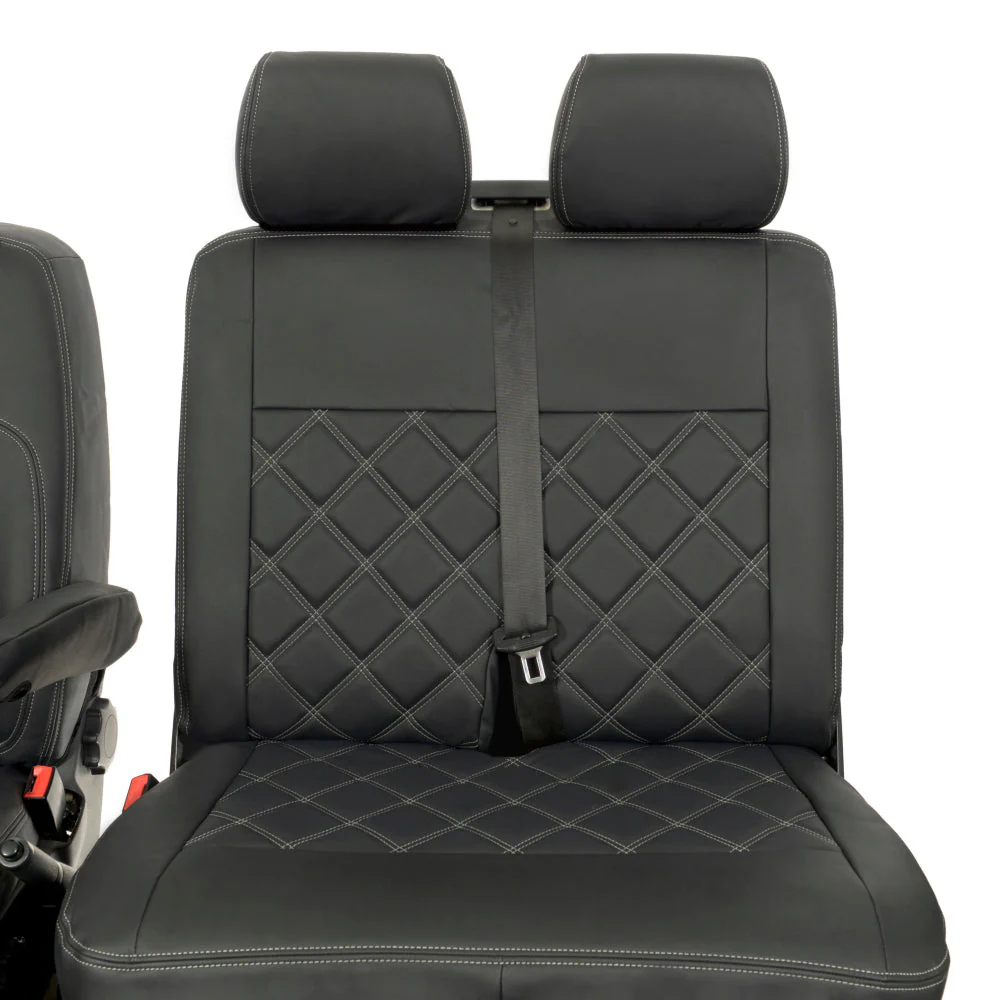 Volkswagen Transporter T5 Kombi Van 2011-2015 Leatherette Seat Covers - Front - Image 6