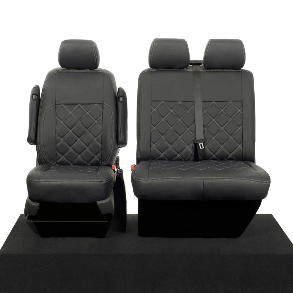 Volkswagen Transporter T5 Kombi Van 2011-2015 Leatherette Seat Covers - Front - Image 9