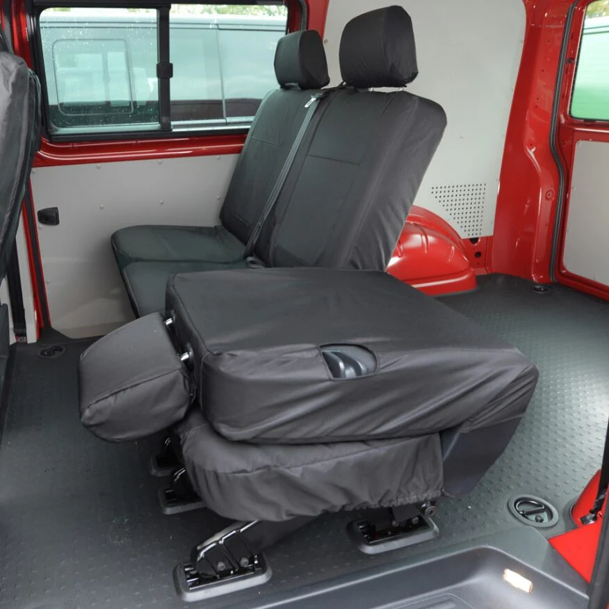 Volkswagen Transporter T5 Kombi Van 2011-2015 Tailored  Seat Covers - Rear Three Single  Seat Second Row - Image 3
