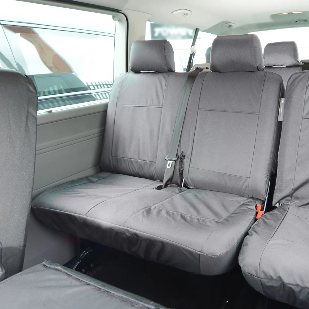 Volkswagen Transporter T5 Shuttle Minibus Van 2004-2015 Tailored  Seat Covers - Rear Twin Seat Second Row - Image 7