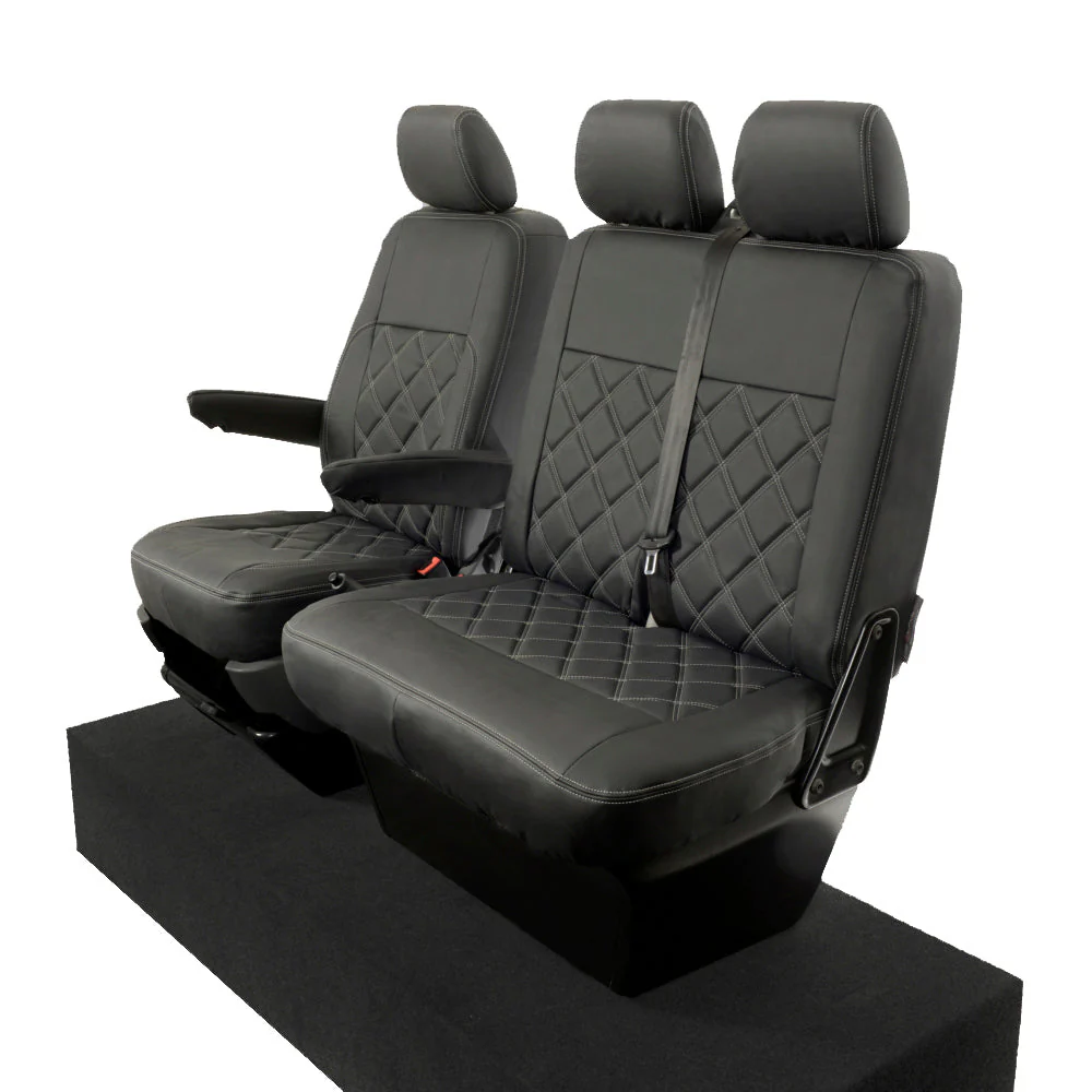 Volkswagen Transporter T6.1 Kombi Van 2019+ Leatherette Seat Covers - Front - Image 8