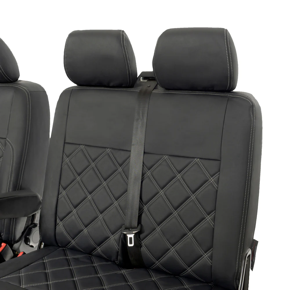 Volkswagen Transporter T6 Kombi Van 2015-2019 Leatherette Seat Covers - Front - Image 10