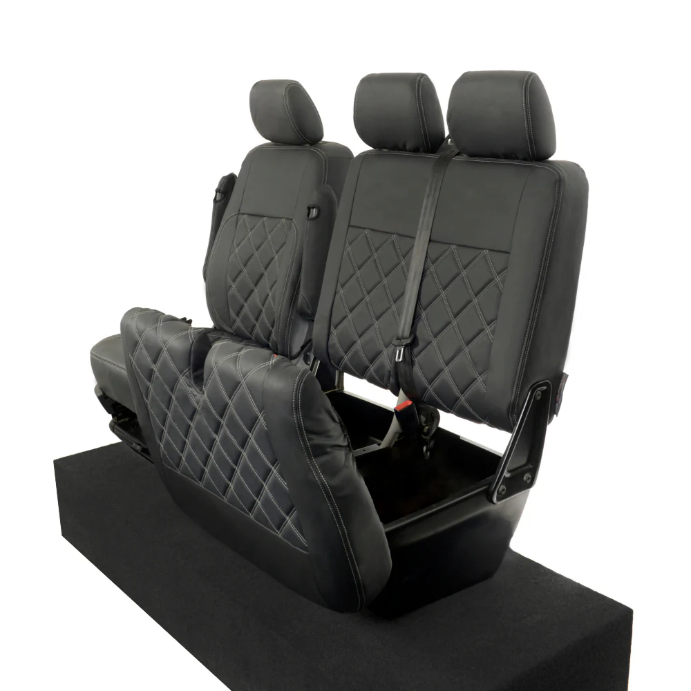 Volkswagen Transporter T6 Kombi Van 2015-2019 Leatherette Seat Covers - Front - Image 4