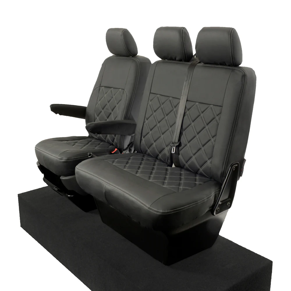Volkswagen Transporter T6 Kombi Van 2015-2019 Leatherette Seat Covers - Front - Image 8