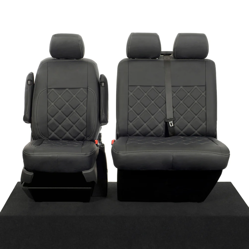 Volkswagen Transporter T6 Kombi Van 2015-2019 Leatherette Seat Covers - Front - Image 9